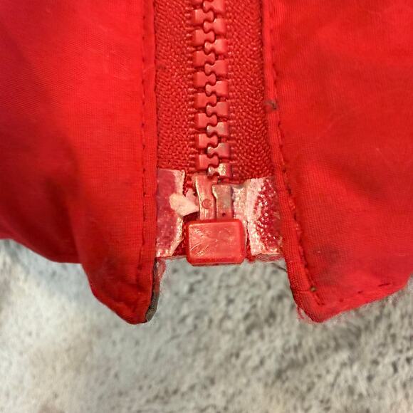 Vintage LL Bean Red Gray Reversible Nylon Down Puffer Vest S Small Women - Picture 10 of 15